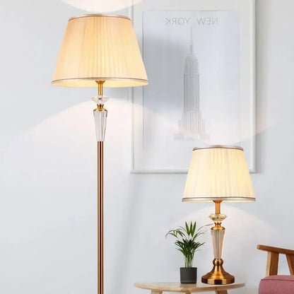 Retro emerald green crystal floor lamp – living room stand light