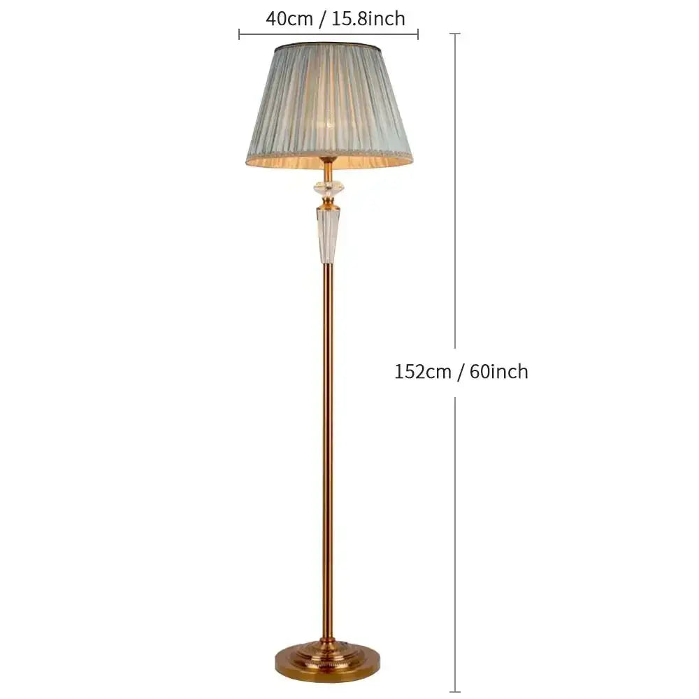 Retro emerald green crystal floor lamp – living room stand light