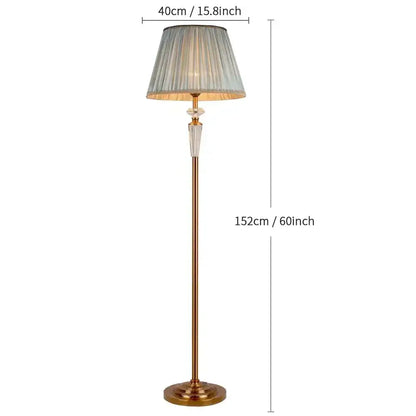 Retro emerald green crystal floor lamp – living room stand light