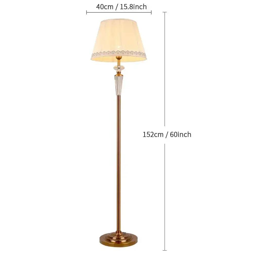 Retro emerald green crystal floor lamp – living room stand light