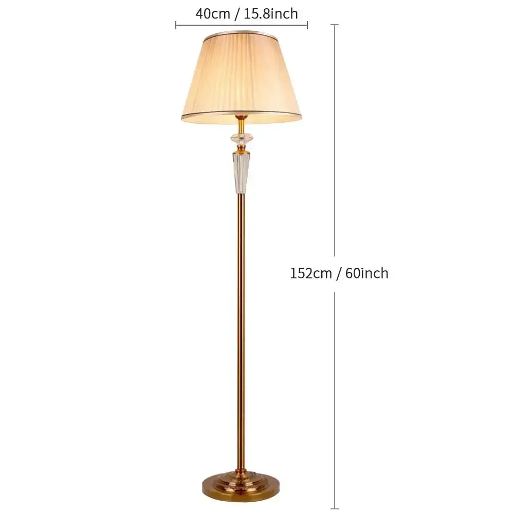 Retro emerald green crystal floor lamp – living room stand light