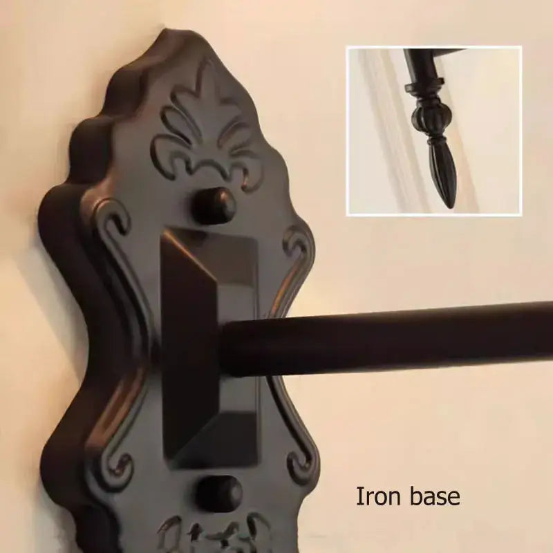 Retro european bronze iron wall lamp bedroom fabric sconce