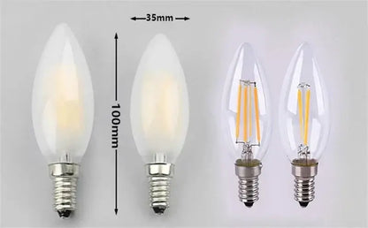 Retro frosted e14 led candle bulb for dining room chandeliers