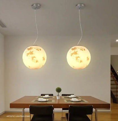 Retro full moon chandelier modern dining room pendant light
