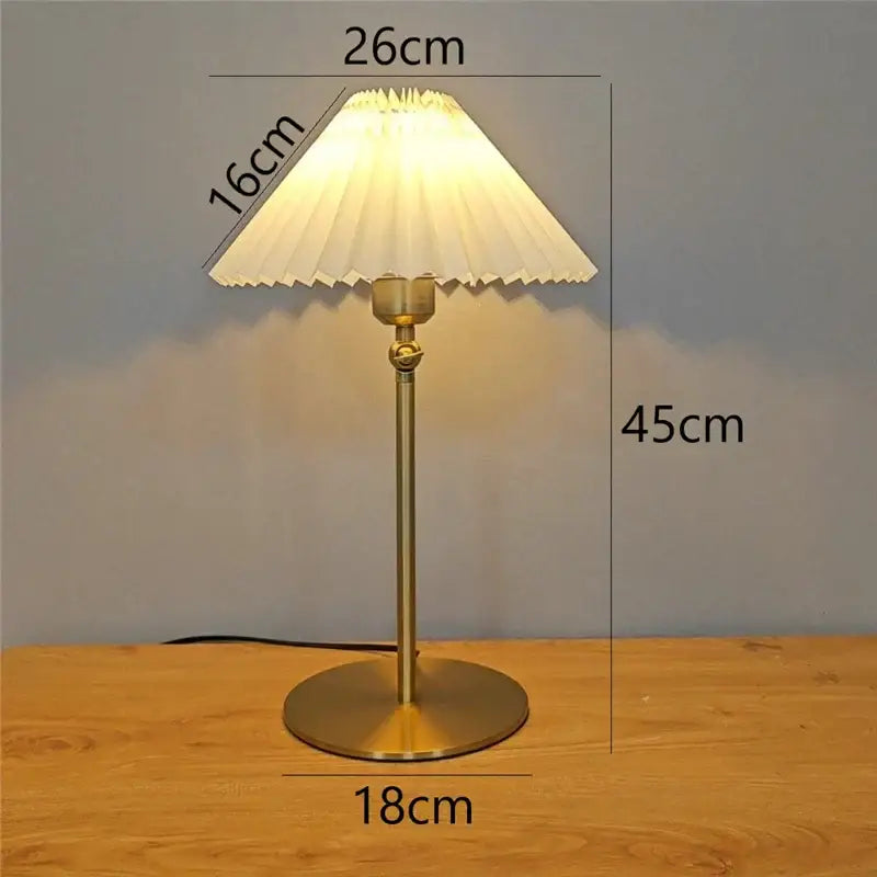 Retro gold adjustable angle floor lamp – bedroom reading light