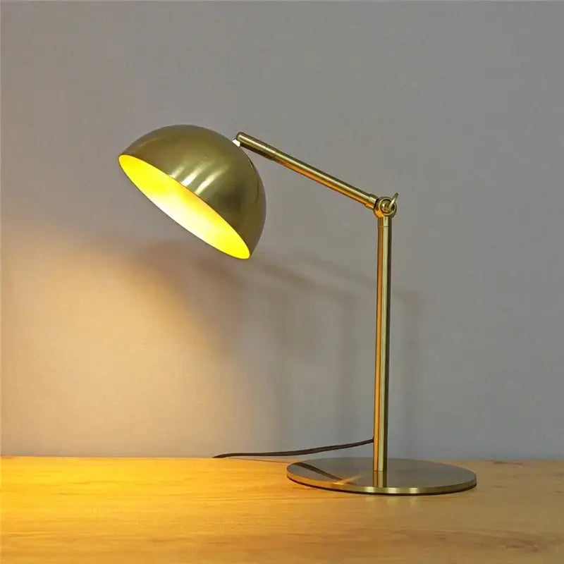Retro gold adjustable angle floor lamp – bedroom reading light