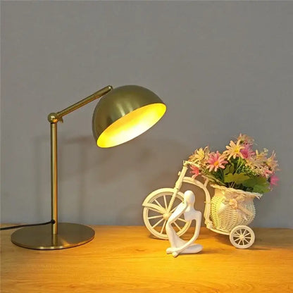 Retro gold adjustable angle floor lamp – bedroom reading light
