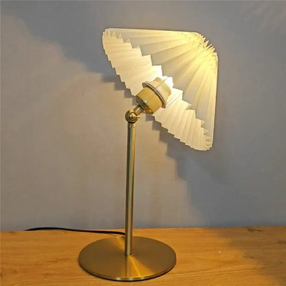 Retro gold adjustable angle floor lamp – bedroom reading light