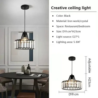 Retro gold decorbites crystal led pendant light for dining room