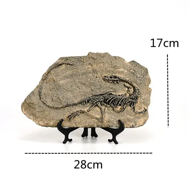 Retro gray and beige dino fossil animal statue living room decor