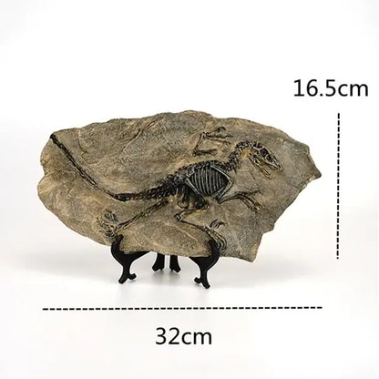 Retro gray and beige dino fossil animal statue living room decor