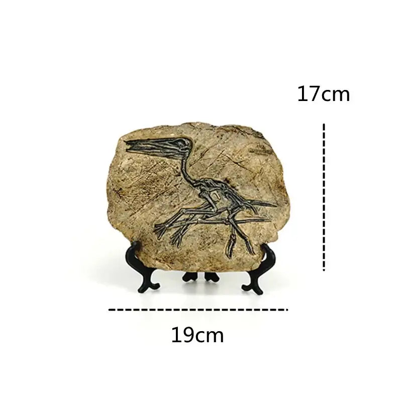 Retro gray and brown dinosaur fossil figurine living room decor