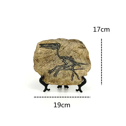 Retro gray and brown dinosaur fossil figurine living room decor