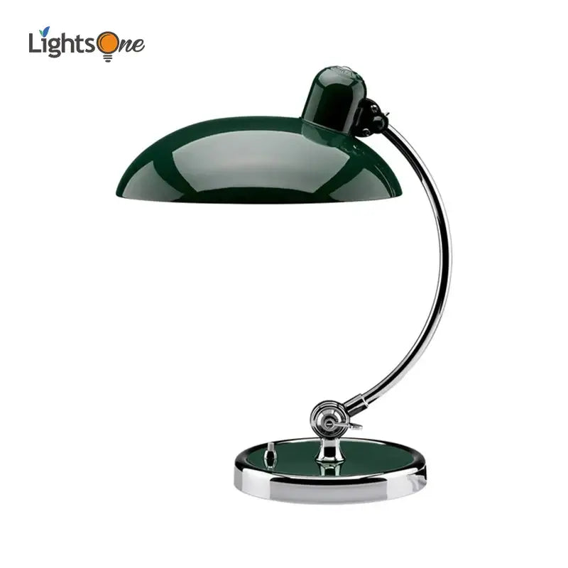 Retro green enamel engraving table lamp for office or bedroom