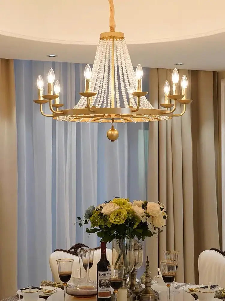 Retro industrial black crystal chandelier for dining room