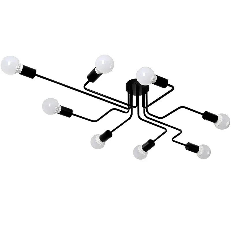 DecorBites™ Retro Industrial Wrought Iron Ceiling Light