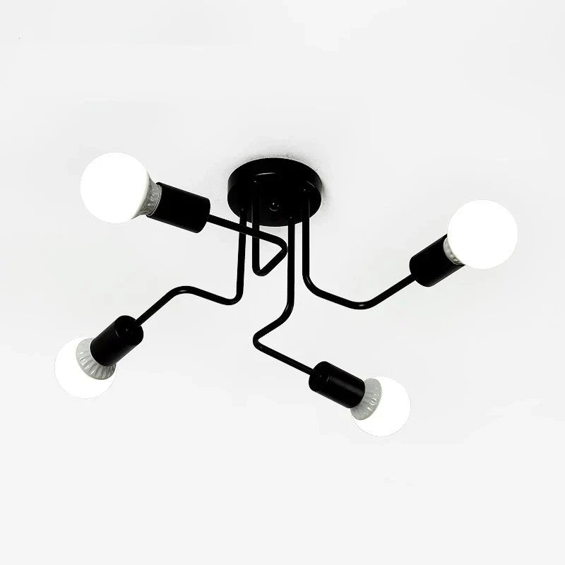 DecorBites™ Retro Industrial Wrought Iron Ceiling Light