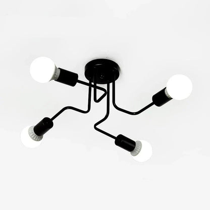 DecorBites™ Retro Industrial Wrought Iron Ceiling Light