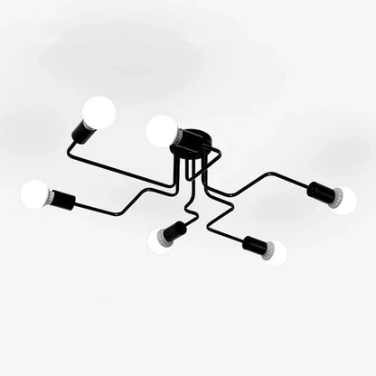 DecorBites™ Retro Industrial Wrought Iron Ceiling Light