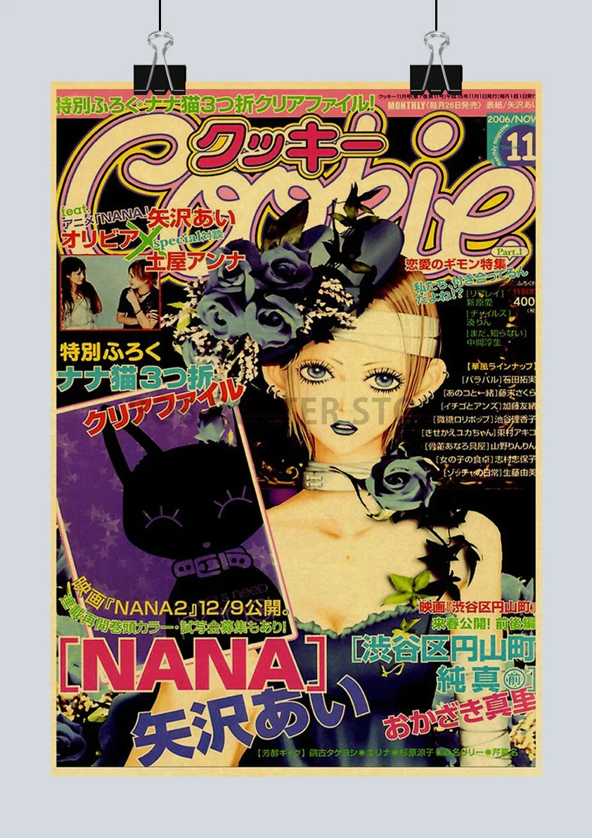 DecorBites™ Retro Japan Anime NANA Poster Set