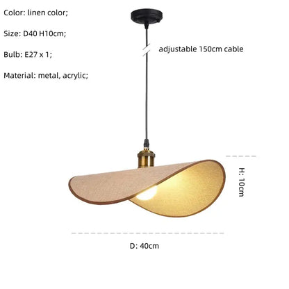 Retro leaf wooden hat pendant light natural & dark wood dining room