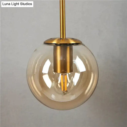 Retro modern glass smoked globe wall lamps for bedroom lighting
