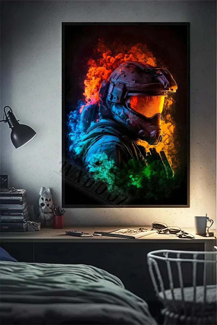 DecorBites™ Retro Monkey Gaming Room Wall Art Poster