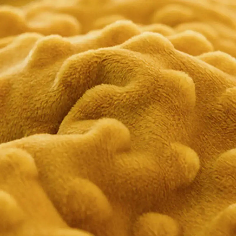 Retro mustard lion cotton floral double quilt bedroom bedding blanket