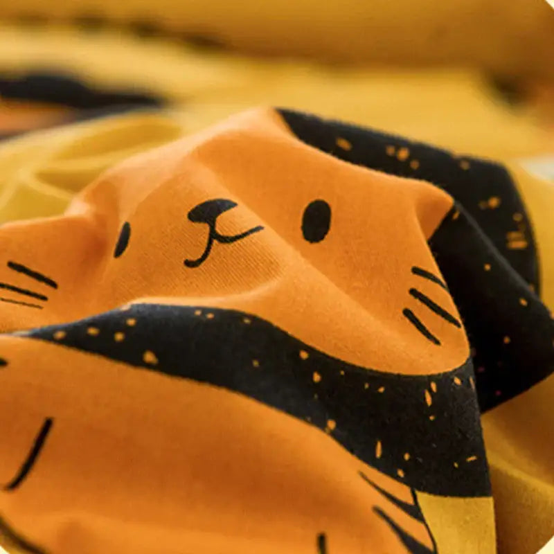 Retro mustard lion cotton floral double quilt bedroom bedding blanket