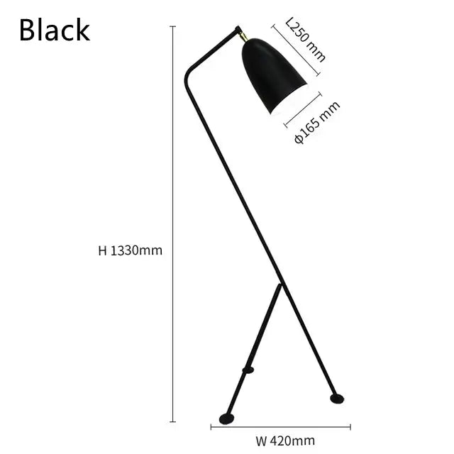 Retro nordic grasshopper floor lamp for living room