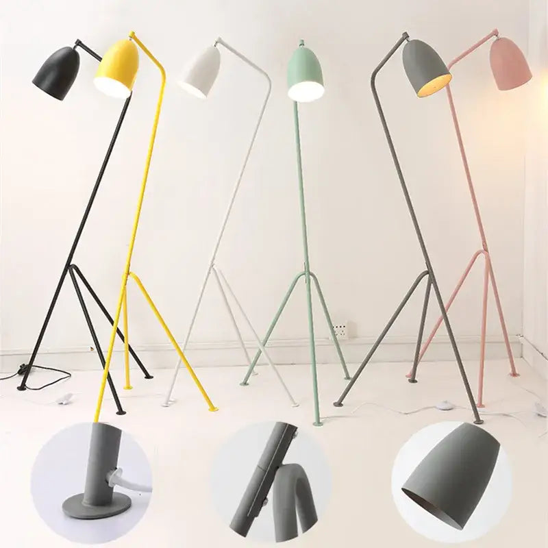 Retro nordic grasshopper floor lamp for living room