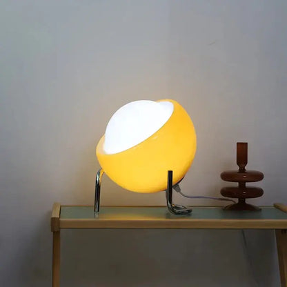 Retro orange glass table lamp bedroom night light