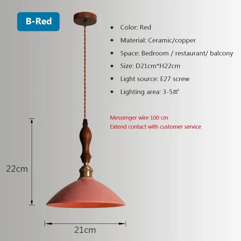 Retro pastel ceramic and brass chandelier light – dining room pendant