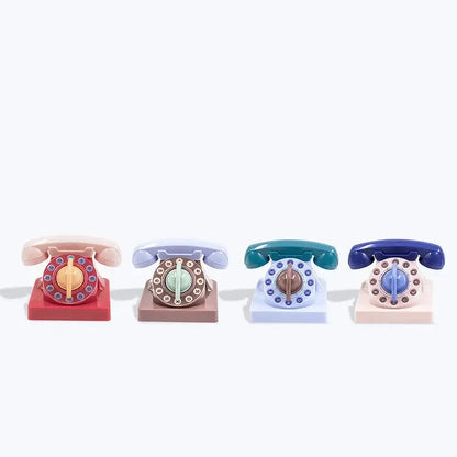 Retro pastel mechanical telephone kitchen timer 60 minute wind up