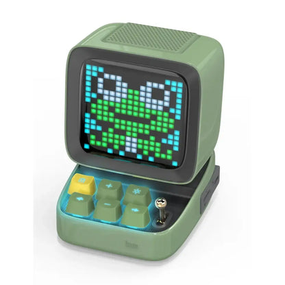 Retro pixel art black bluetooth speaker led display board bedroom
