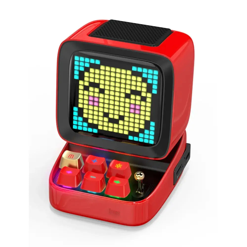 Retro pixel art black bluetooth speaker led display board bedroom