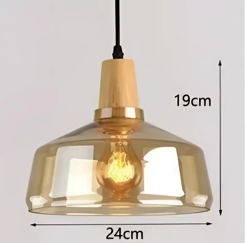 Retro smoked glass lampshade pendant light – kitchen set of 3