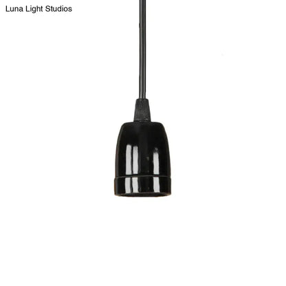 Retro style red ceramic pendant light – kitchen hanging fixture