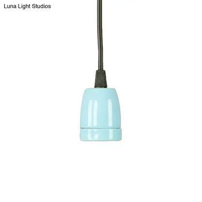 Retro style red ceramic pendant light – kitchen hanging fixture