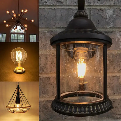 Retro warm white edison led bulbs 6 pack living room globe lights
