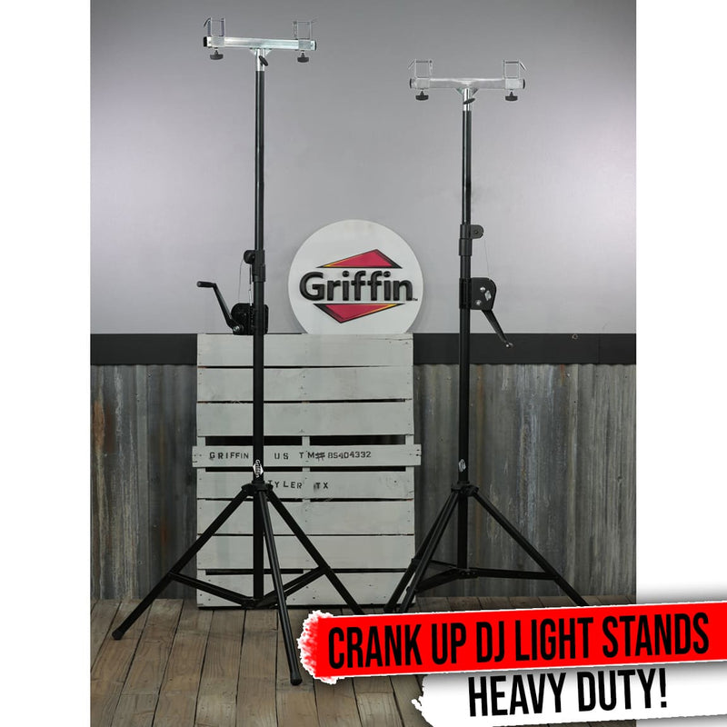 Light Trussing Stands by GRIFFIN | T Adapter DJ Booth Kit & Truss System for Lighting Cans & Speakers | Pro-Audio Stage Platform Hardware Mounting Package | PA Equipment Gear Holder | Live Music Gigs