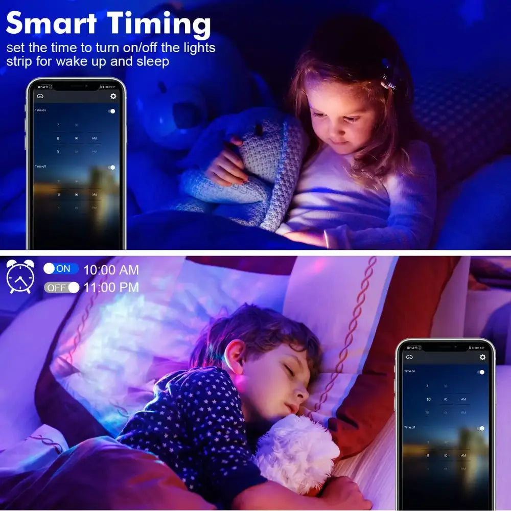 Rgb bluetooth led strip lights bedroom usb app control black & blue