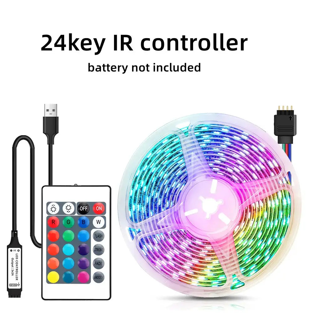 Rgb bluetooth led strip lights bedroom usb app control black & blue