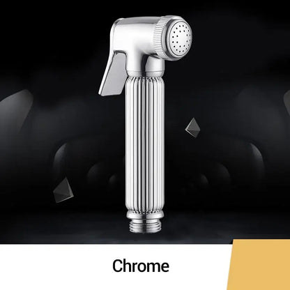 Ribbed chrome & gold brass chrome bidet faucet bathroom sprayer head