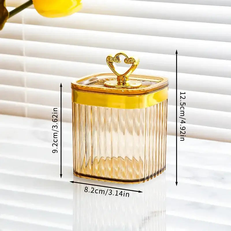 Ribbed clear & olive green acrylic seasoning jar set kitchen storage