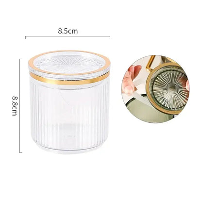 Ribbed clear & olive green acrylic seasoning jar set kitchen storage