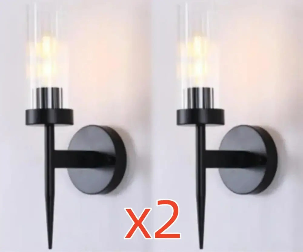 Ribbed glass gold led wall lights for bedroom