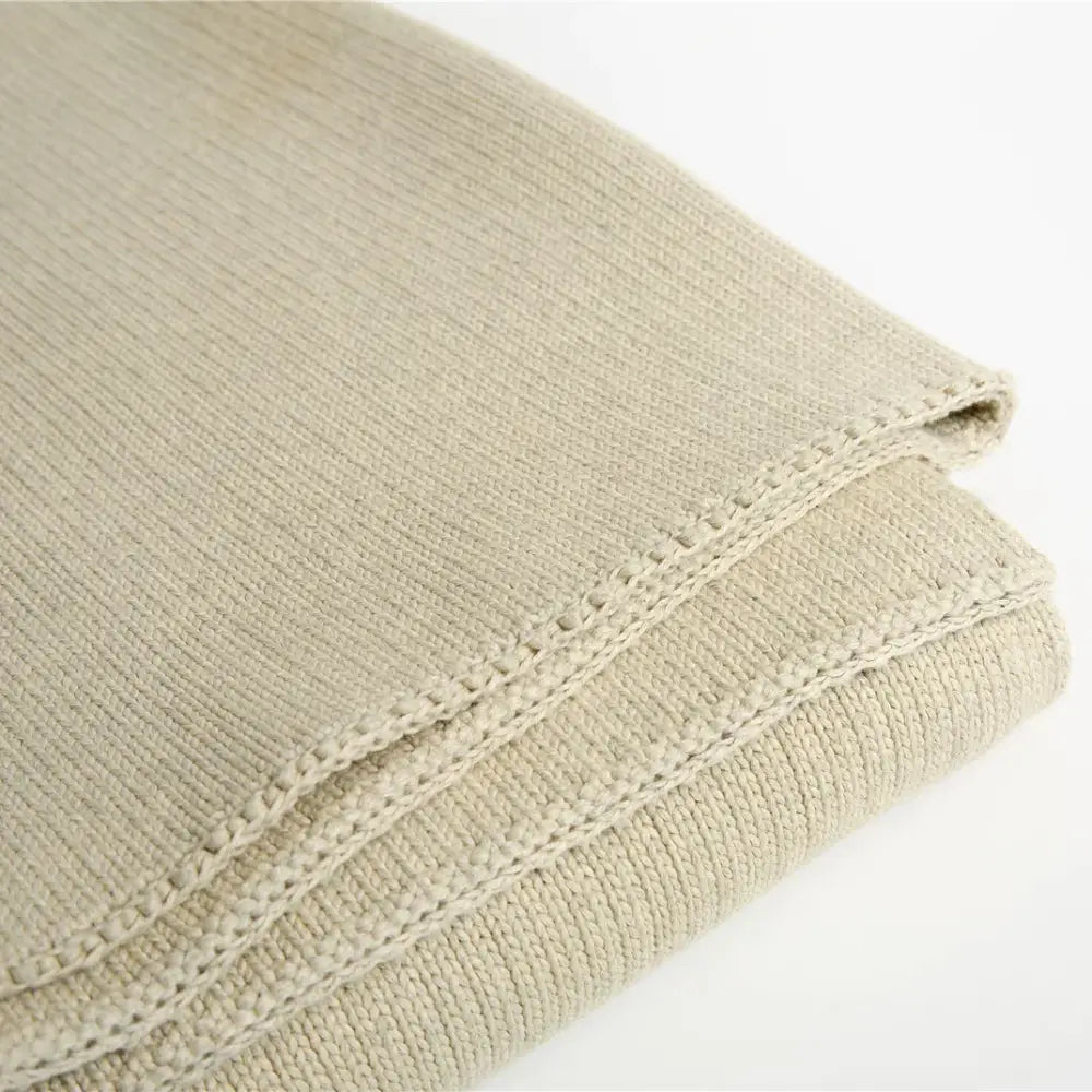 Ribbed gray organic cotton weighted blanket bedroom sleep quilt