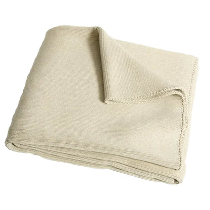 Ribbed gray organic cotton weighted blanket bedroom sleep quilt