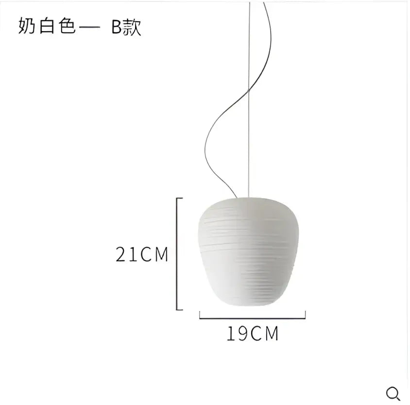Ribbed off white glass whorl pendant light for kitchen decor